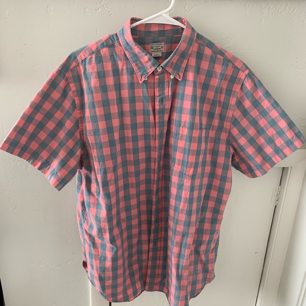 100% Cotton J. Crew Button Up Short Sleeve Shirt